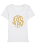 wish you were here 336 Tricou mânecă scurtă guler larg fitted Damă Expresser