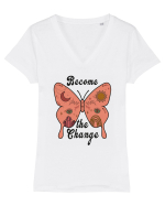 Become the Change Tricou mânecă scurtă guler V Damă Evoker