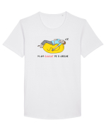 M-am culcat pe o ureche Tricou mânecă scurtă guler larg Bărbat Skater