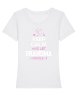 GRANDMA Tricou mânecă scurtă guler larg fitted Damă Expresser