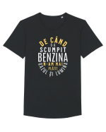 De când s-a scumpit benzina n-am mai plătit gazul și lumina Tricou mânecă scurtă guler larg Bărbat Skater