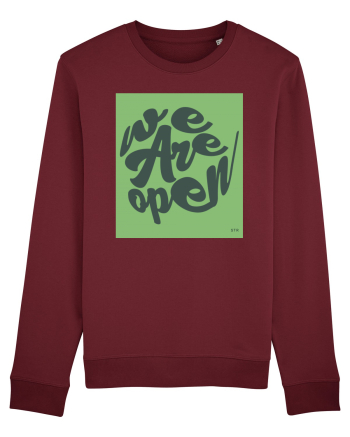 we are open 296 Burgundy
