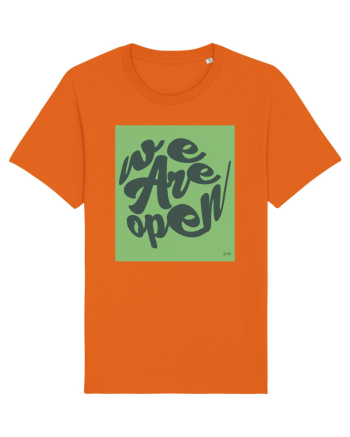 we are open 296 Bright Orange