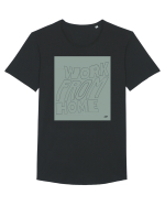 work from home 313 Tricou mânecă scurtă guler larg Bărbat Skater