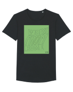 work from home 320 Tricou mânecă scurtă guler larg Bărbat Skater