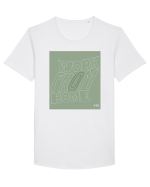 work from home 312 Tricou mânecă scurtă guler larg Bărbat Skater