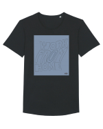 work from home 322 Tricou mânecă scurtă guler larg Bărbat Skater