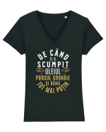 Uleiul, Porcul și Untura. Umor de inflație Tricou mânecă scurtă guler V Damă Evoker