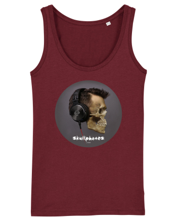 Craniu cu casti - skullphones 11 Burgundy