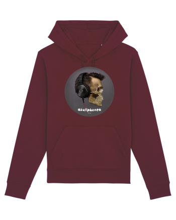 Craniu cu casti - skullphones 11 Burgundy