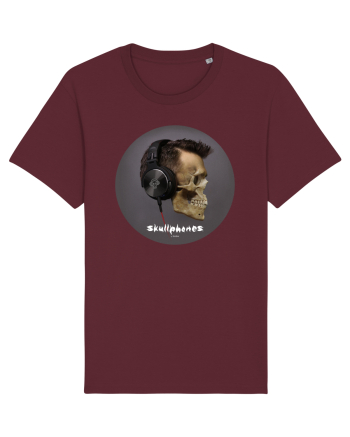 Craniu cu casti - skullphones 11 Burgundy