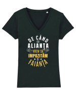 Alianța Impozitul și Faianța. Umor de criză Tricou mânecă scurtă guler V Damă Evoker
