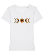 Moon Phases Tricou mânecă scurtă guler larg fitted Damă Expresser