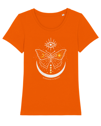 Mystical Moth Kindness is Magic Bright Orange
