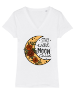 Stay Wild Moon Child Tricou mânecă scurtă guler V Damă Evoker