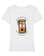 The Sun wtches what I do but the Moon knows all my Secrets Tricou mânecă scurtă guler larg fitted Damă Expresser