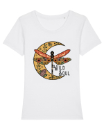 Wild Soul Tricou mânecă scurtă guler larg fitted Damă Expresser