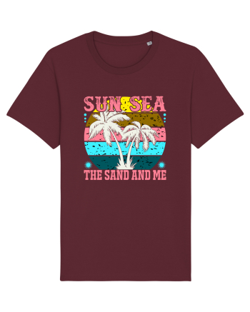 Sun Sea the Sand and Me Burgundy
