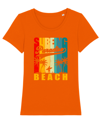 Surfing Paradise Beach Bright Orange