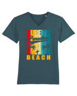 Surfing Paradise Beach Tricou mânecă scurtă guler V Bărbat Presenter
