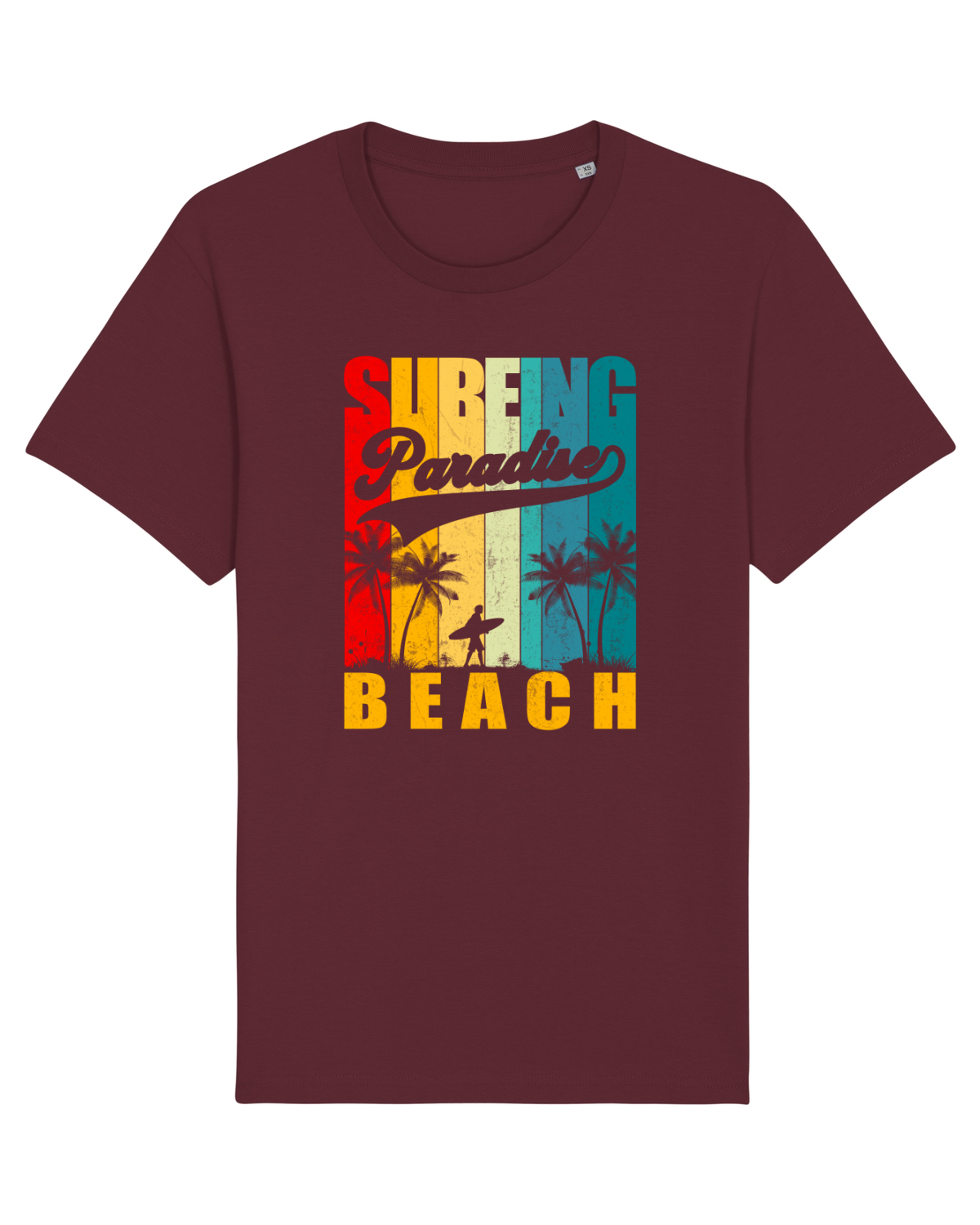 Tricou mânecă scurtă Unisex Rocker Burgundy