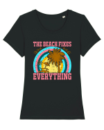 The Beach Fixes Everything Tricou mânecă scurtă guler larg fitted Damă Expresser