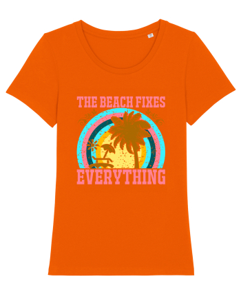The Beach Fixes Everything Bright Orange