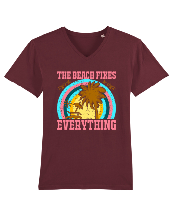 The Beach Fixes Everything Burgundy