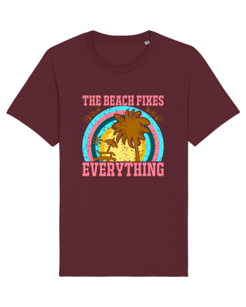 The Beach Fixes Everything Burgundy