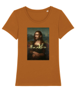 Mona Dali sa - Mona Lisa 02 Tricou mânecă scurtă guler larg fitted Damă Expresser