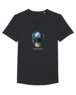Craniu captain anarchy Tricou mânecă scurtă guler larg Bărbat Skater