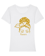 Taur Tricou mânecă scurtă guler larg fitted Damă Expresser
