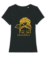 Varsator Tricou mânecă scurtă guler larg fitted Damă Expresser