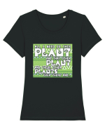 All I need is this plant Tricou mânecă scurtă guler larg fitted Damă Expresser
