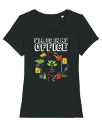 I'll Be In My Office Tricou mânecă scurtă guler larg fitted Damă Expresser