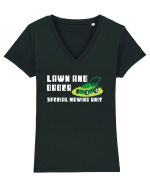 Lawn and Order Special Mowing Unit Tricou mânecă scurtă guler V Damă Evoker