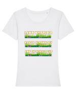 Lawn Whisperer Master of Mowology and the Perfect Cut Tricou mânecă scurtă guler larg fitted Damă Expresser