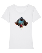 Craniu clown - skullclown Tricou mânecă scurtă guler larg fitted Damă Expresser