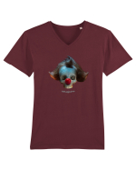 Craniu clown - skullclown Tricou mânecă scurtă guler V Bărbat Presenter