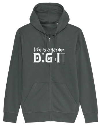 Life is a Garden Dig It Anthracite