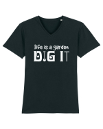 Life is a Garden Dig It Tricou mânecă scurtă guler V Bărbat Presenter