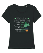 Things I Do In My Space Time Tricou mânecă scurtă guler larg fitted Damă Expresser