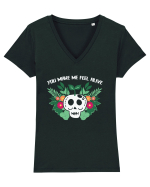 You Make Me Feel Alive Tricou mânecă scurtă guler V Damă Evoker