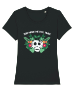 You Make Me Feel Alive Tricou mânecă scurtă guler larg fitted Damă Expresser