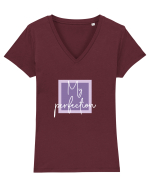 My perfection / purple Tricou mânecă scurtă guler V Damă Evoker