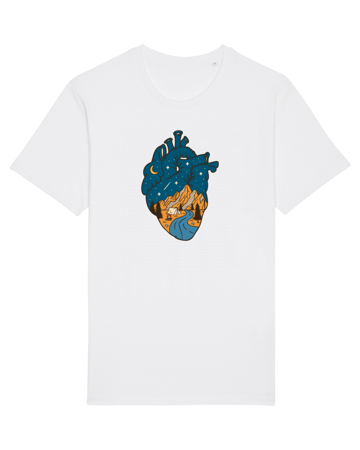 Tricou mânecă scurtă Unisex Rocker White