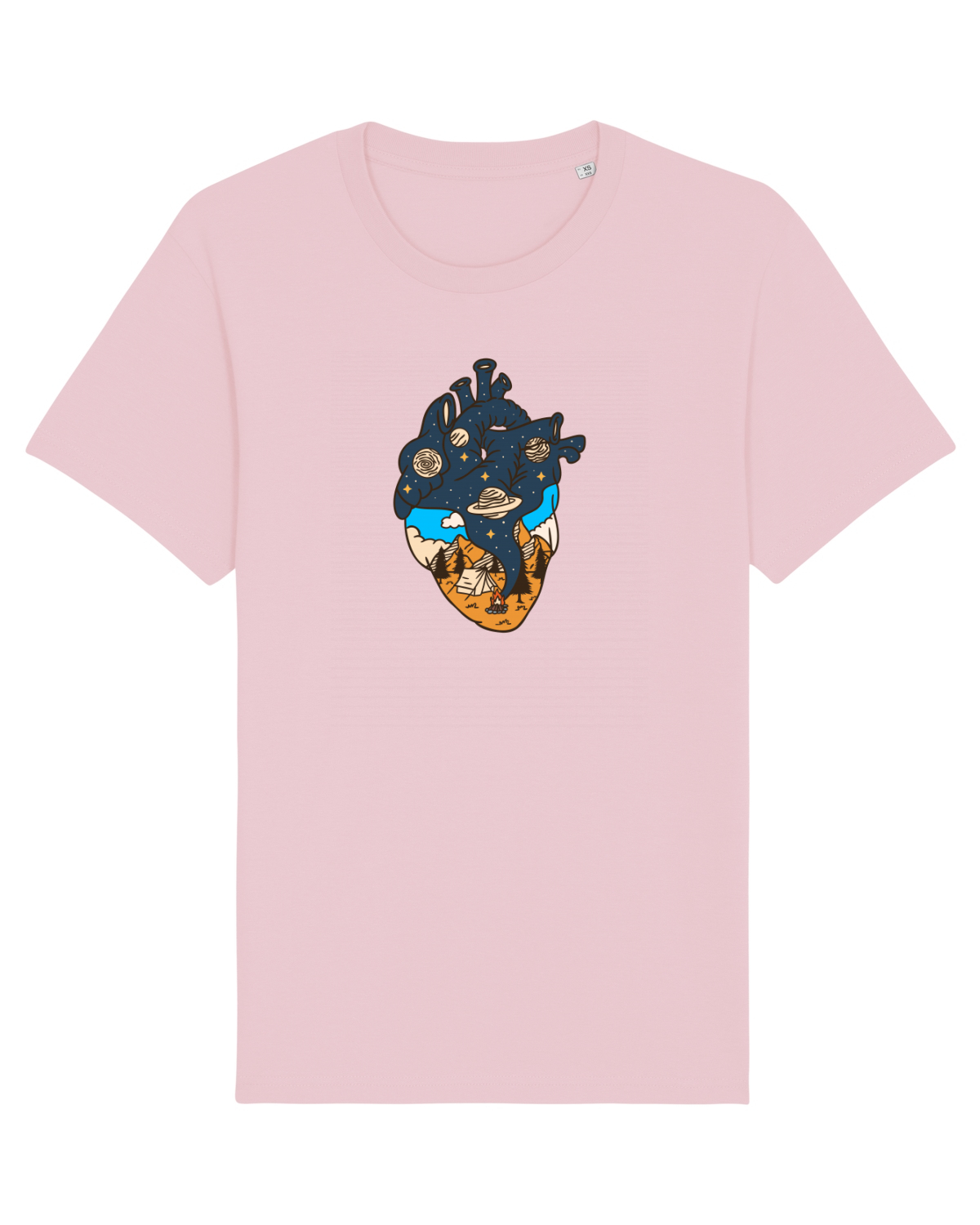 Tricou mânecă scurtă Unisex Rocker Cotton Pink
