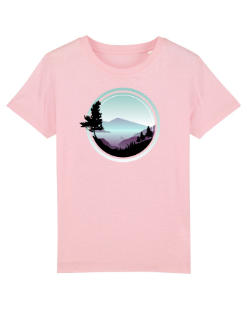 Cu barca pe un lac de munte Cotton Pink