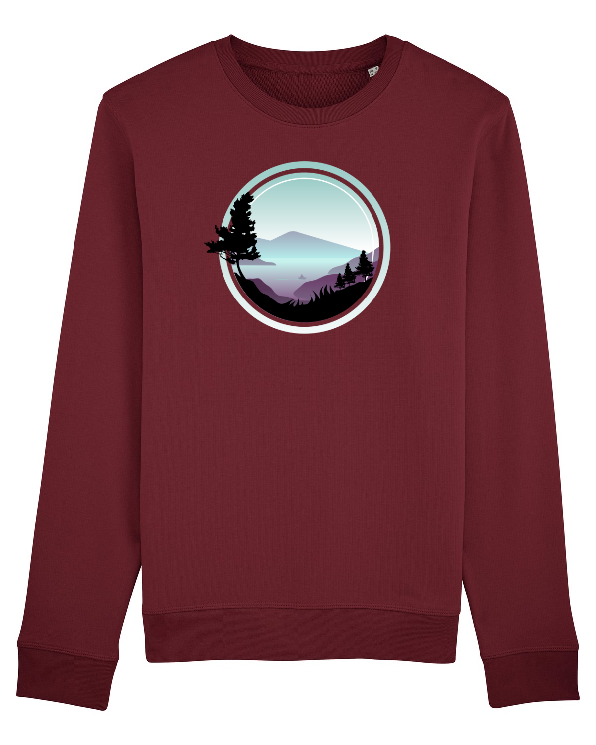 Bluză mânecă lungă Unisex Rise Burgundy