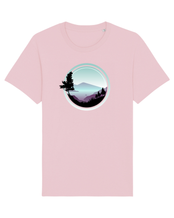 Cu barca pe un lac de munte Cotton Pink